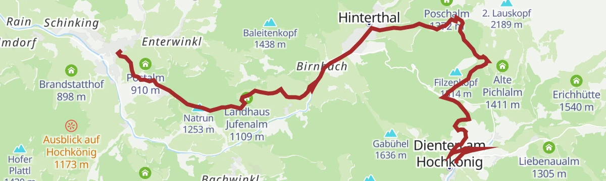 Route map: PINZGA HATSCHA Etappe 5 (von Maria Alm nach Dienten)